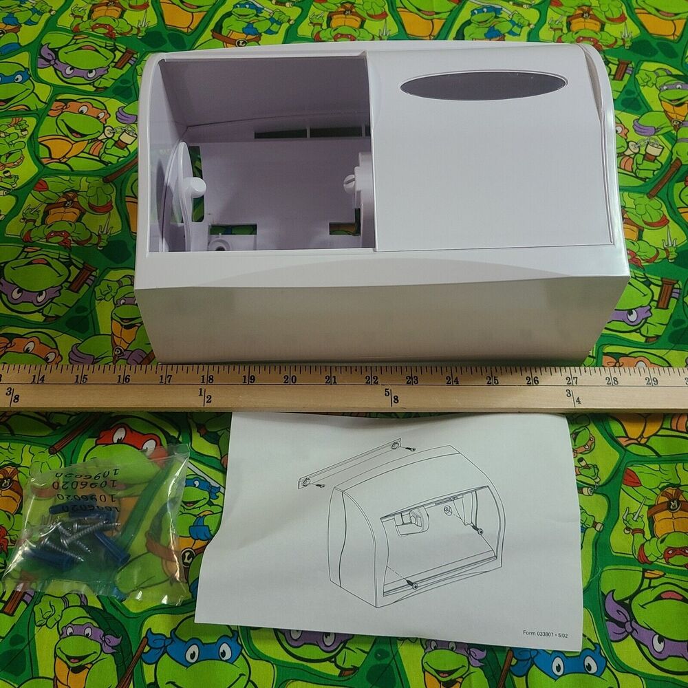 Kimberly-Clark Coreless Double-Roll Toilet Paper Dispenser, White 09605